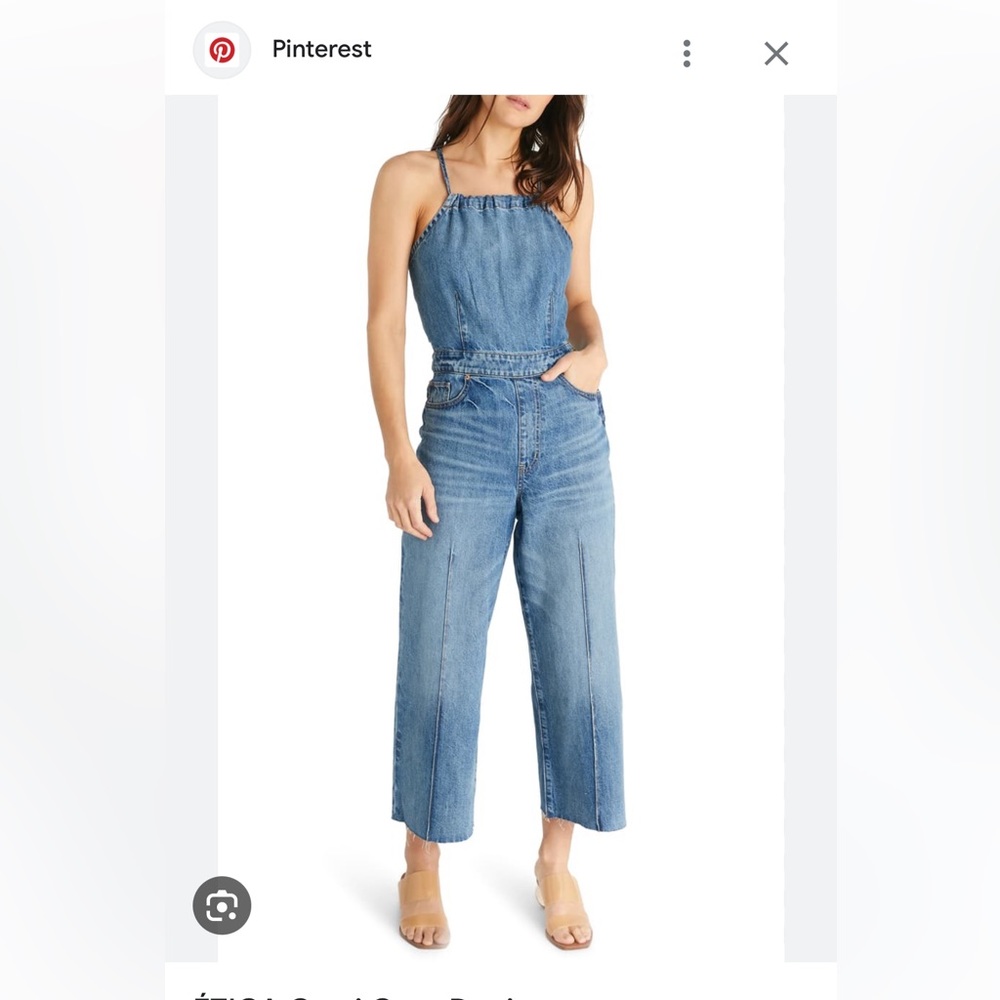 Ética size small denim halter jumpsuit